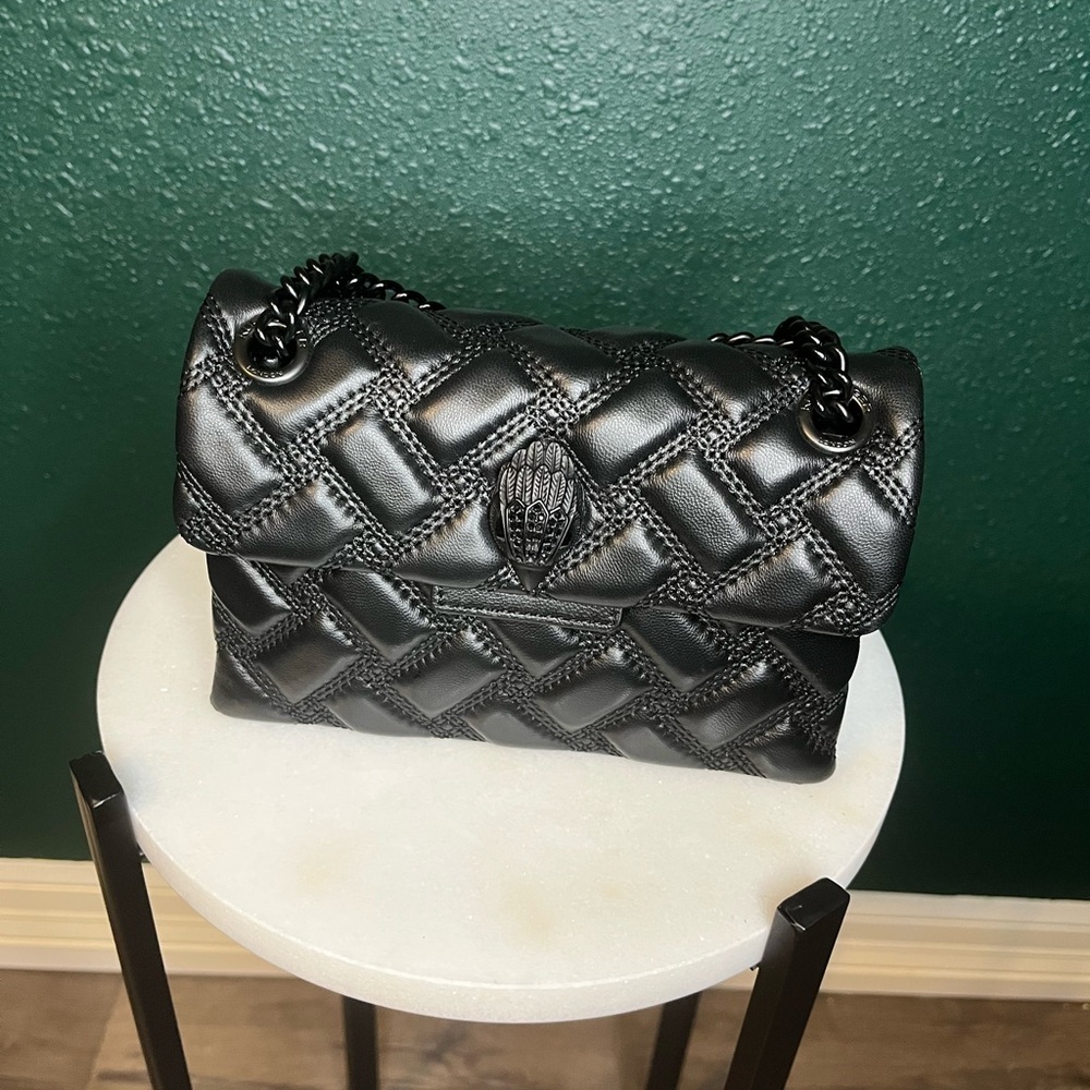 Kurt Geiger London Kensington Drench Bag Black Quilted Chain w/ Dust Bag